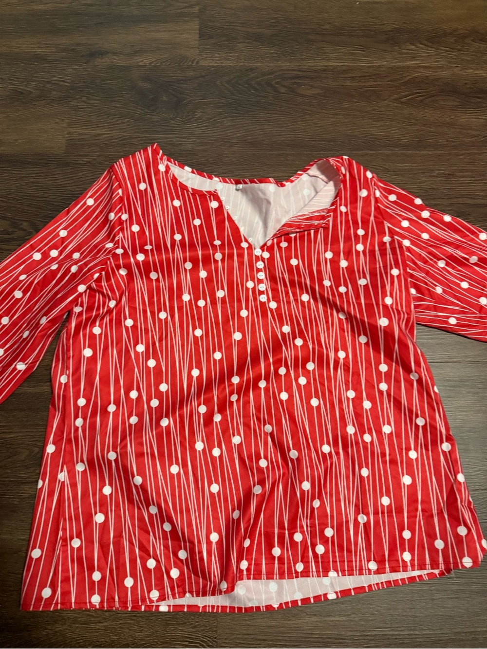 Red Long Sleeve Blouse
